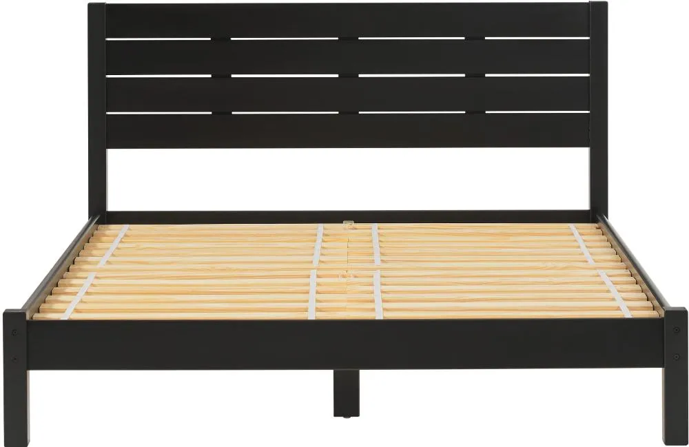 Isla Black Queen Platform Bed