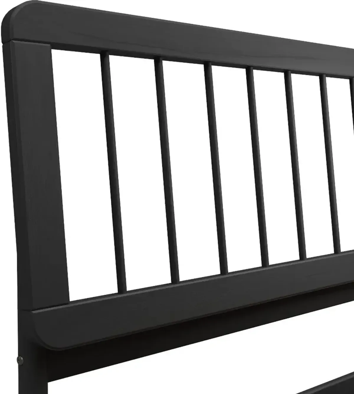 Cama Black Wood King Spindle Bed