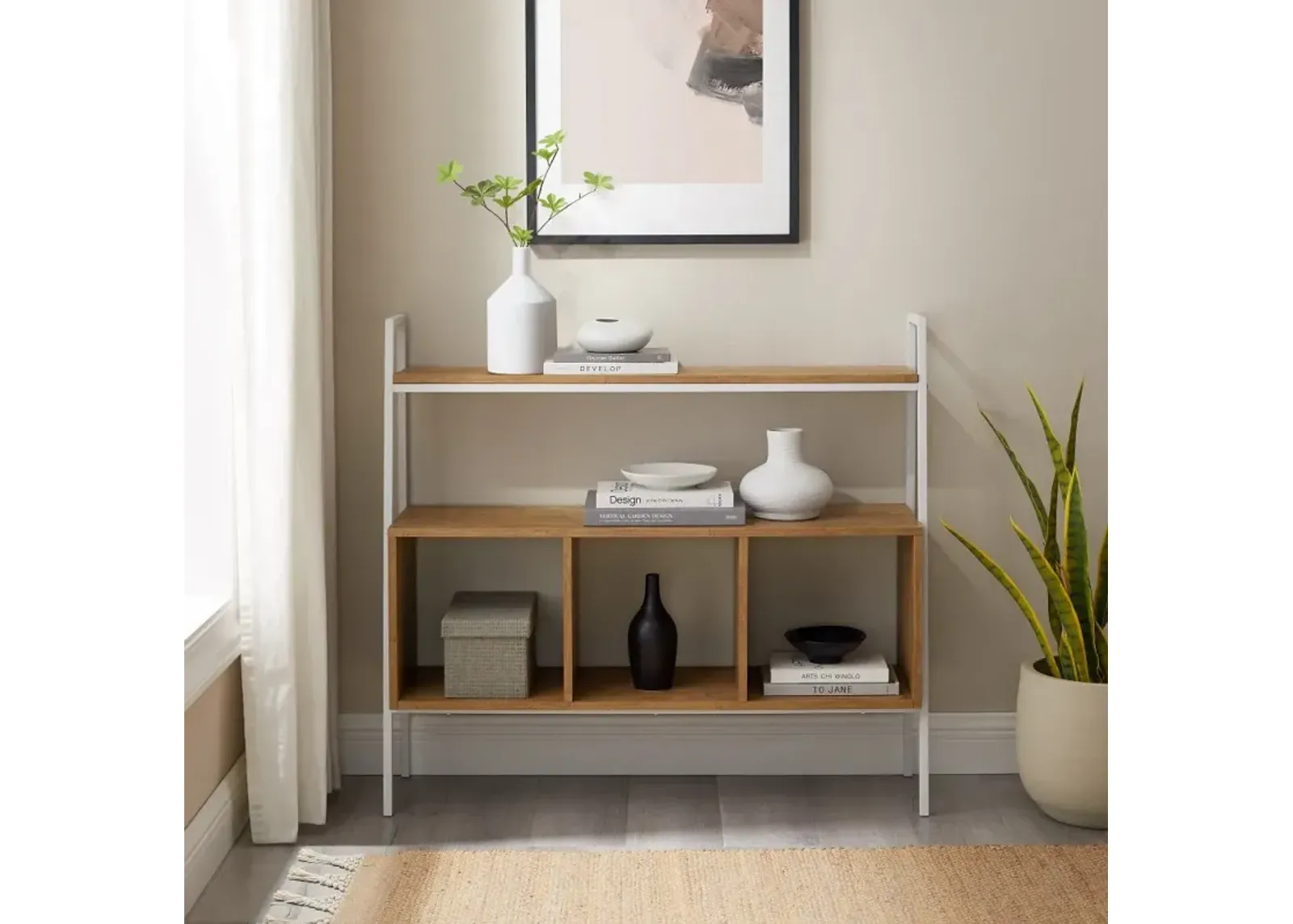 Arlo 40" Oak 3 Cube Storage Shelf