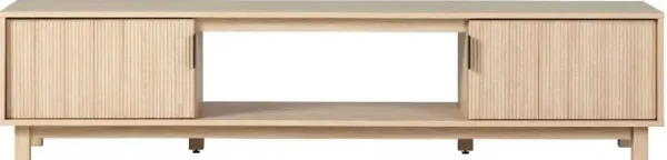 Arundo 70" 2 Door Oak TV Stand with Reeded Fronts