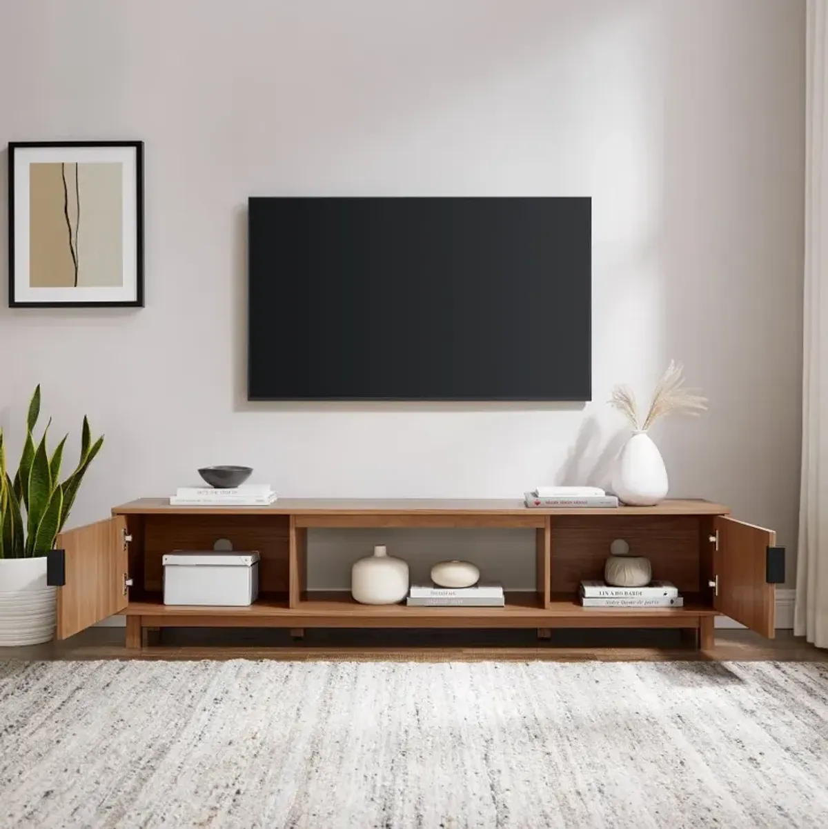 Arundo 70" 2 Door Mocha TV Stand