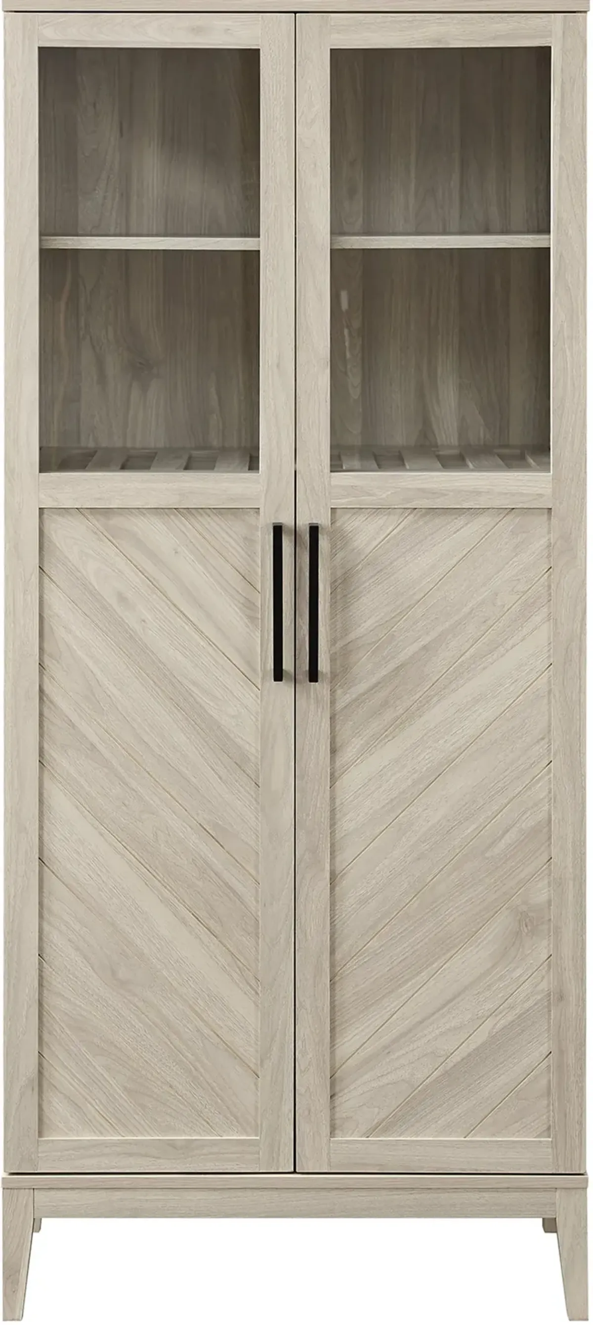 Logan 68" Birch Chevron Storage Cabinet