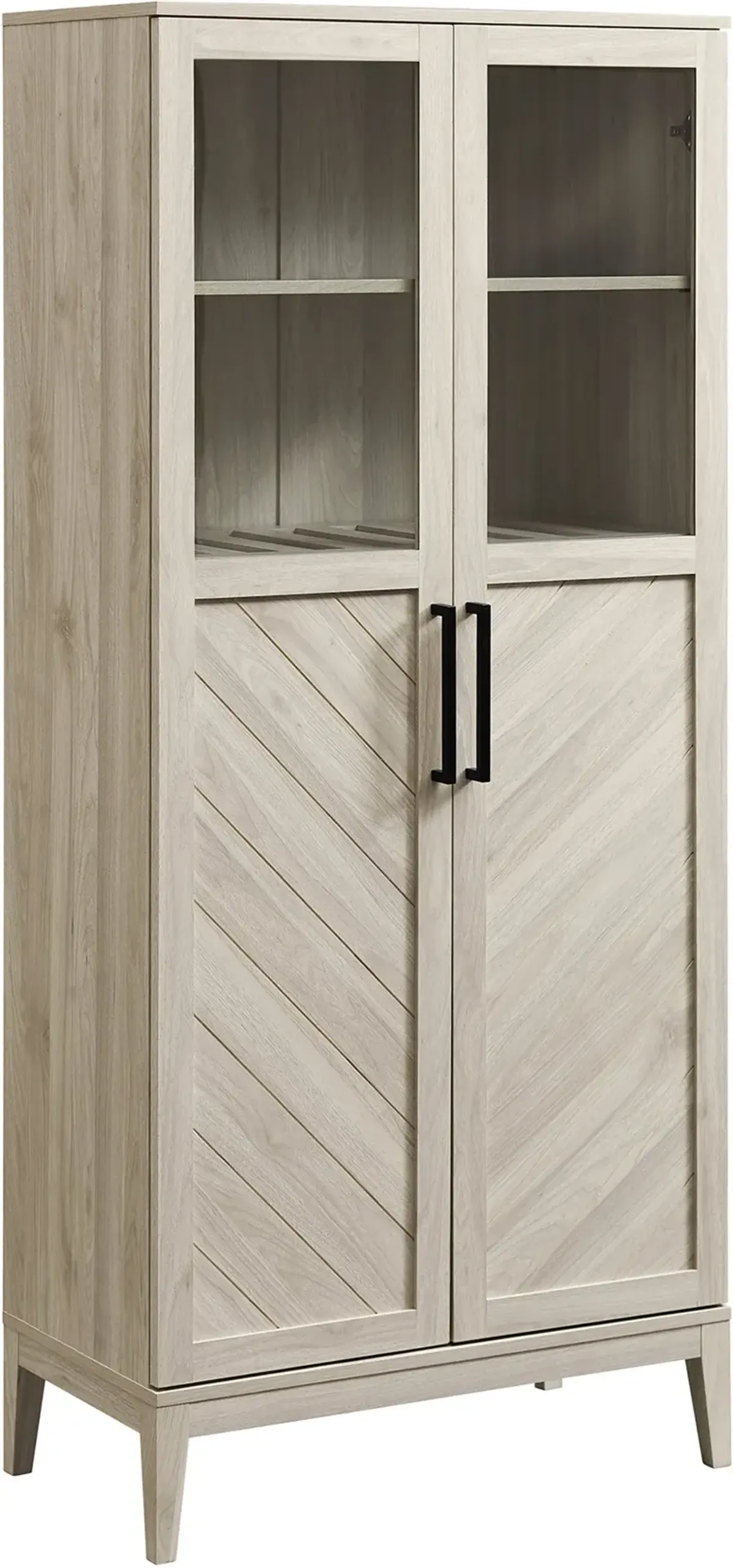 Logan 68" Birch Chevron Storage Cabinet