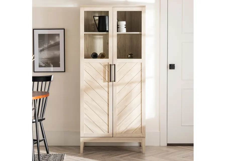 Logan 68" Birch Chevron Storage Cabinet