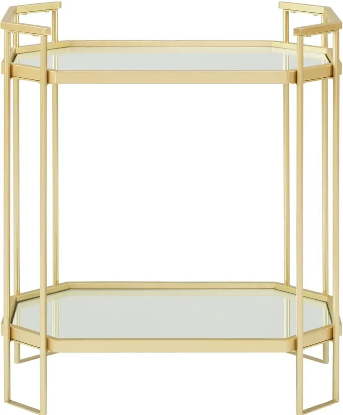 Camille 26" Gold Mirror Accent Table