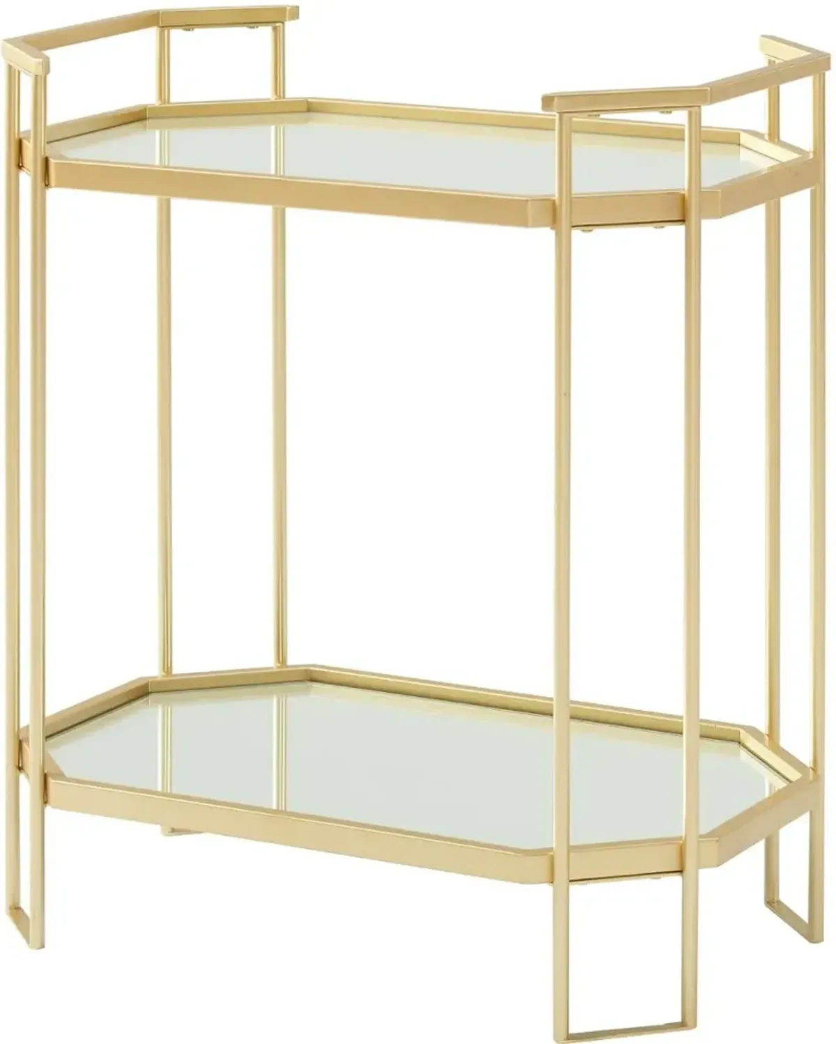 Camille 26" Gold Mirror Accent Table