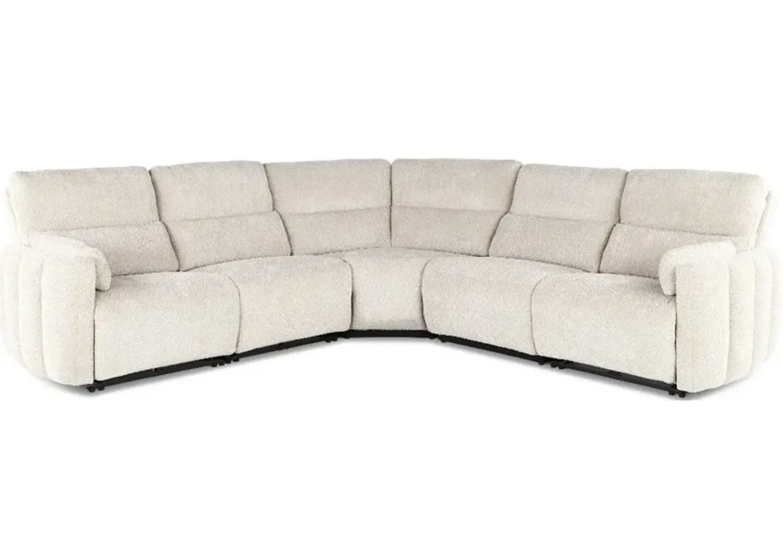 Modesto Buttercream 5-Piece Power Reclining Sectional