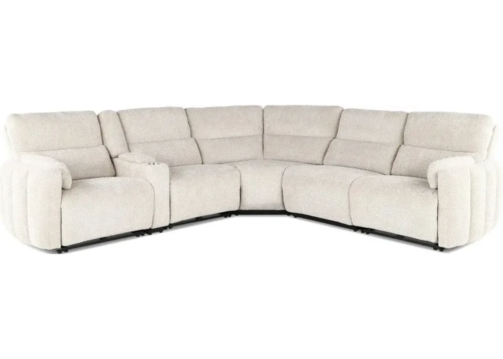 Modesto Buttercream 6-Piece Power Reclining Sectional