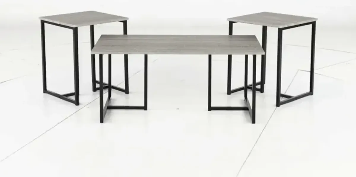 Nyla Gray 3-Piece Table Set