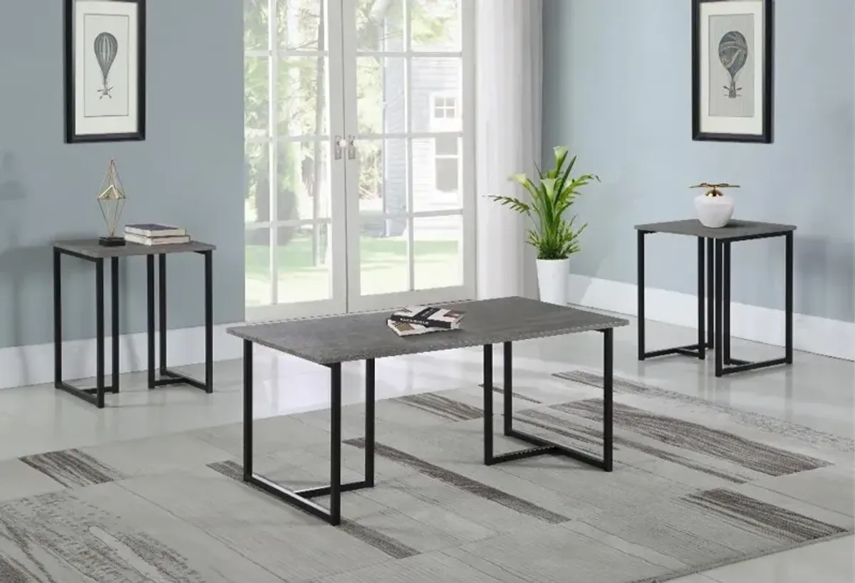 Nyla Gray 3-Piece Table Set