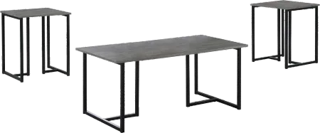Nyla Gray 3-Piece Table Set