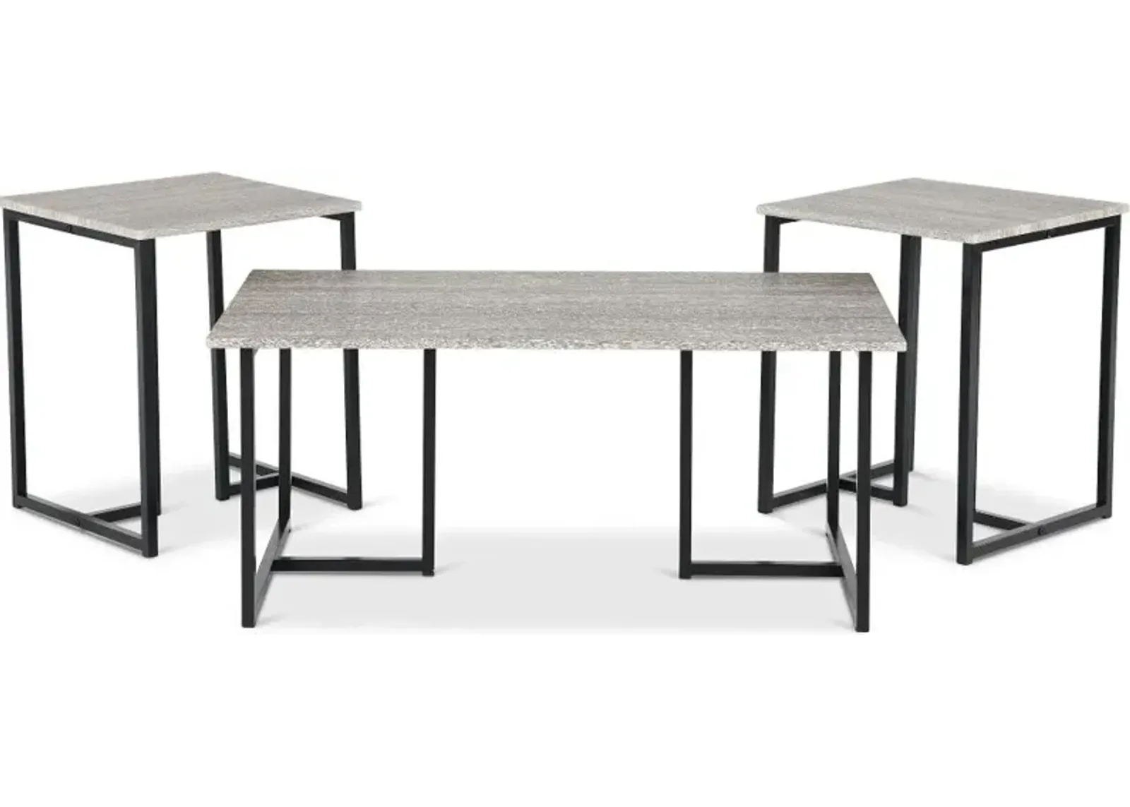 Nyla Gray 3-Piece Table Set