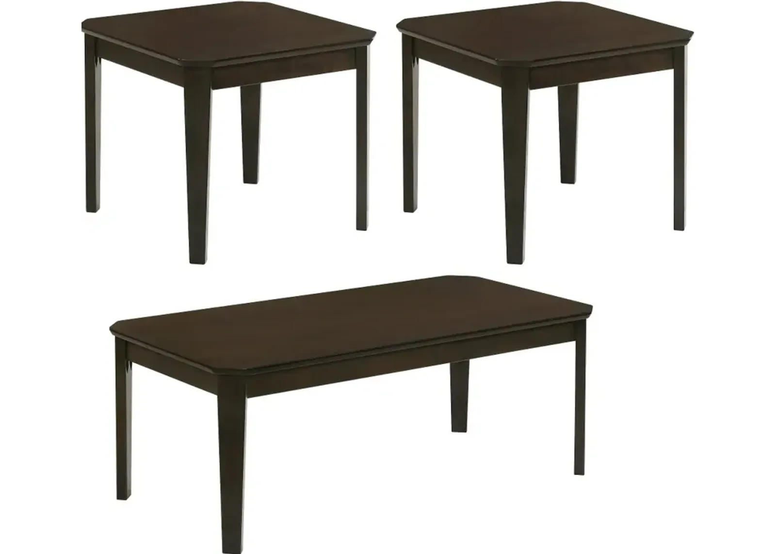 Amaro Brown 3-Piece Table Set