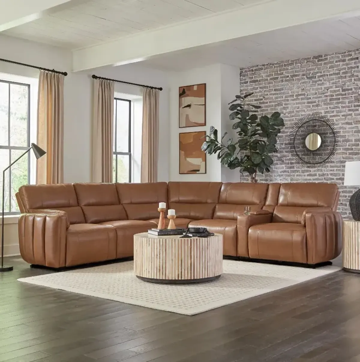 Modesto Sable 5-Piece Power Reclining Sectional