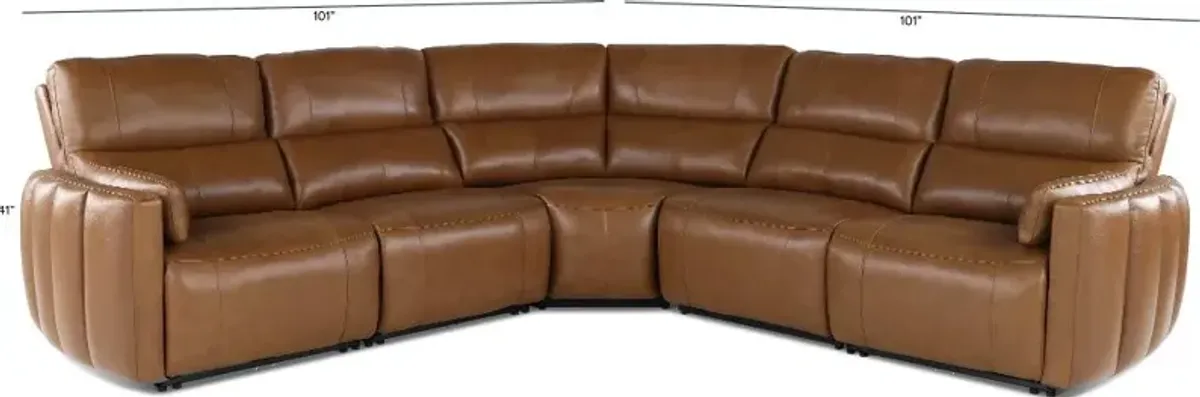 Modesto Sable 5-Piece Power Reclining Sectional