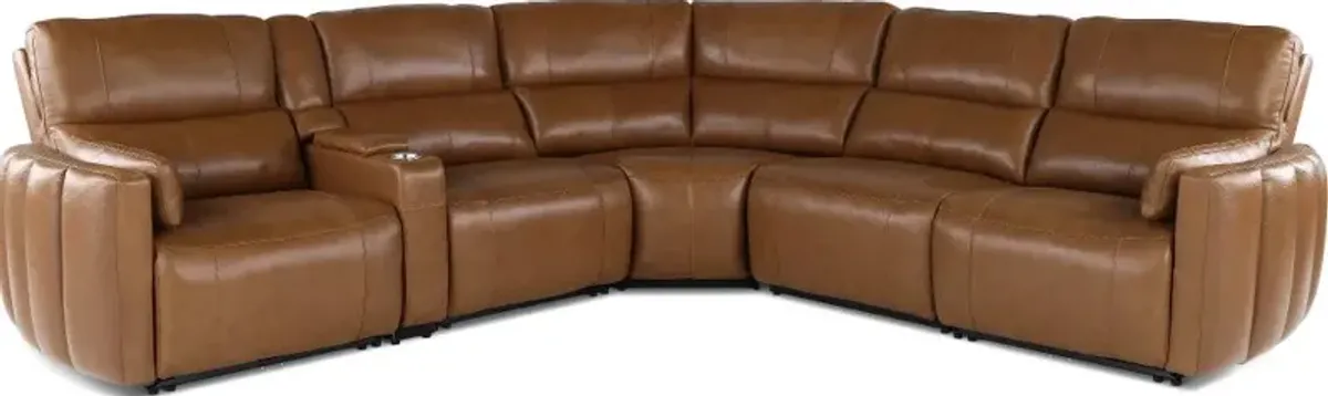 Modesto Sable 6-Piece Power Reclining Sectional