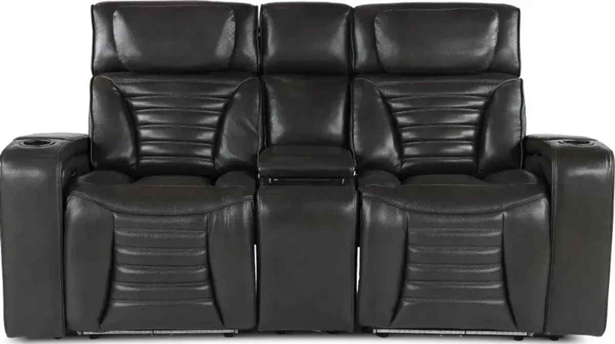 Transformer Dark Gray Zero-Gravity Power Reclining Loveseat
