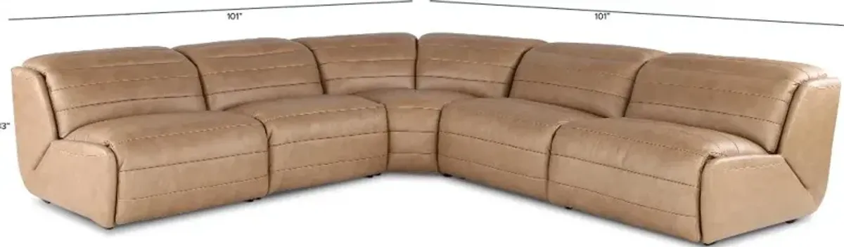 Jag Sand 5-Piece Power Reclining Sectional