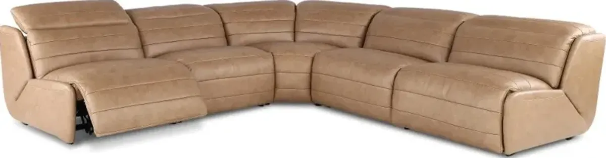 Jag Sand 5-Piece Power Reclining Sectional