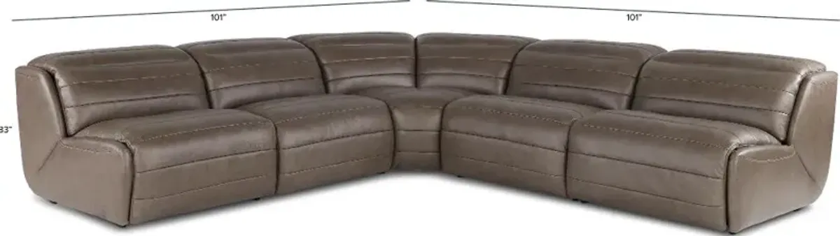 Jag Mushroom 5-Piece Power Reclining Sectional