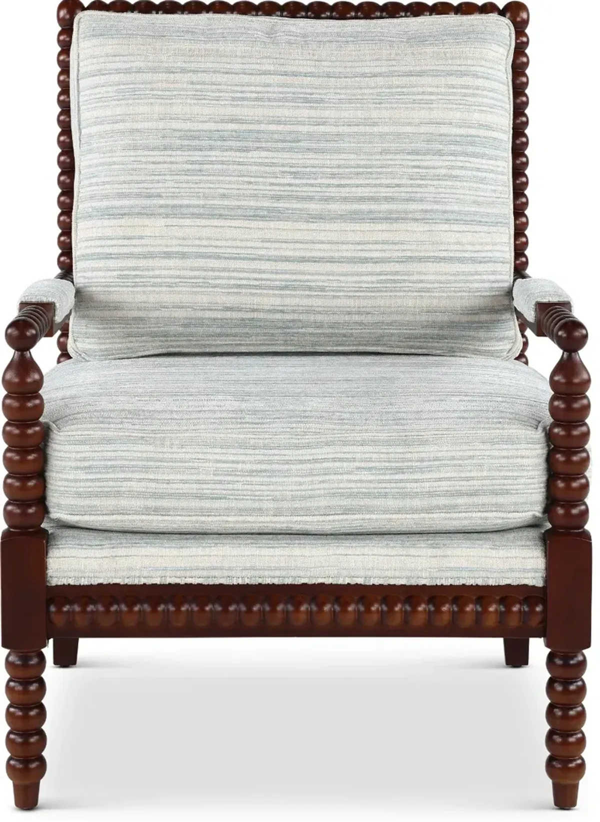 Newman Gray and Brown Spool-Style Accent Chair