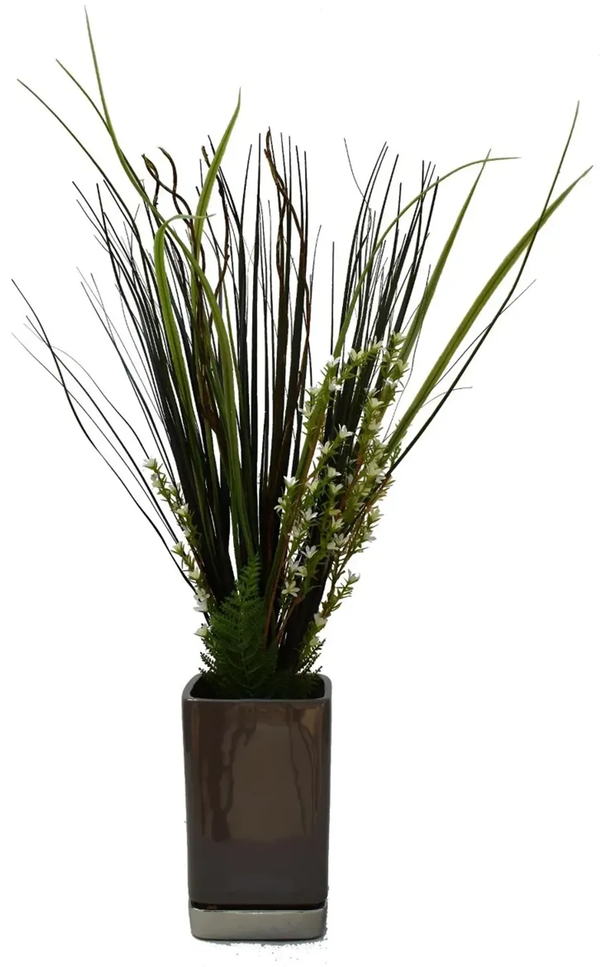 20" Grass and Willow Plant in Ceramic Pot