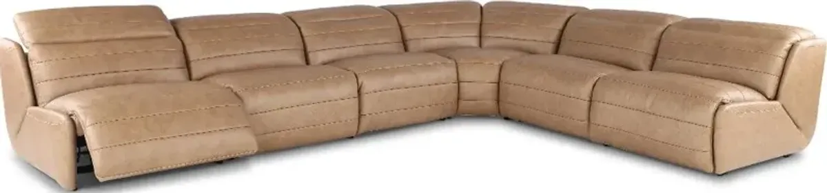 Jag Sand 6-Piece Power Reclining Sectional