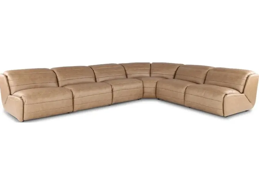 Jag Sand 6-Piece Power Reclining Sectional