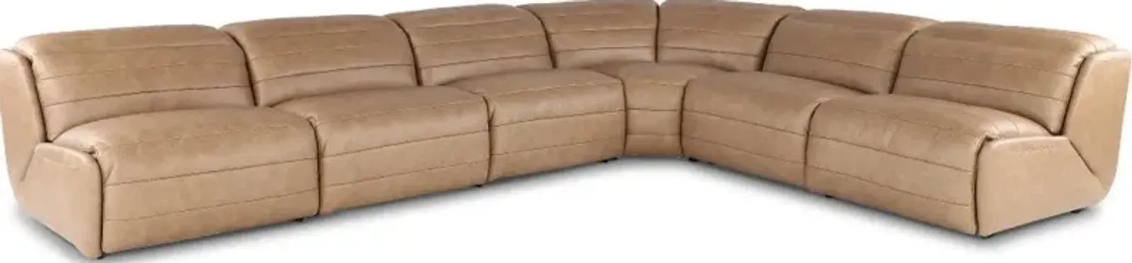 Jag Sand 6-Piece Power Reclining Sectional