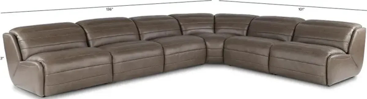 Jag Mushroom 6-Piece Power Reclining Sectional