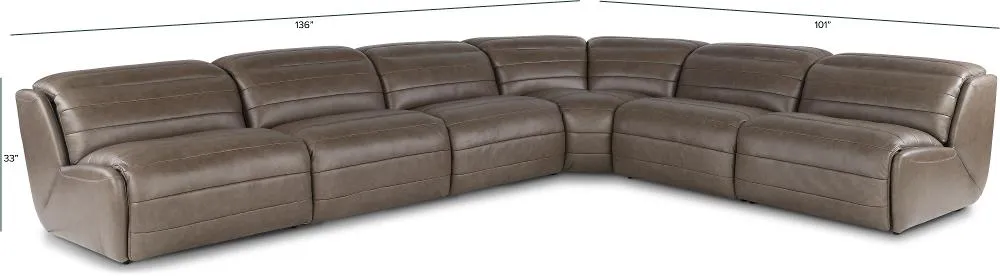 Jag Mushroom 6-Piece Power Reclining Sectional