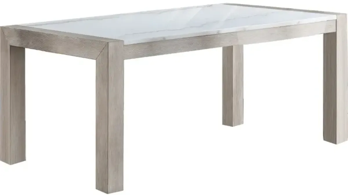 Nina Beige and White Marble Dining Table