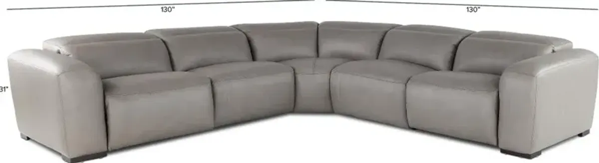 Chalet Gray 5-Piece Power Reclining Sectional