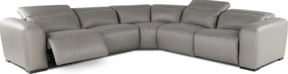 Chalet Gray 5-Piece Power Reclining Sectional