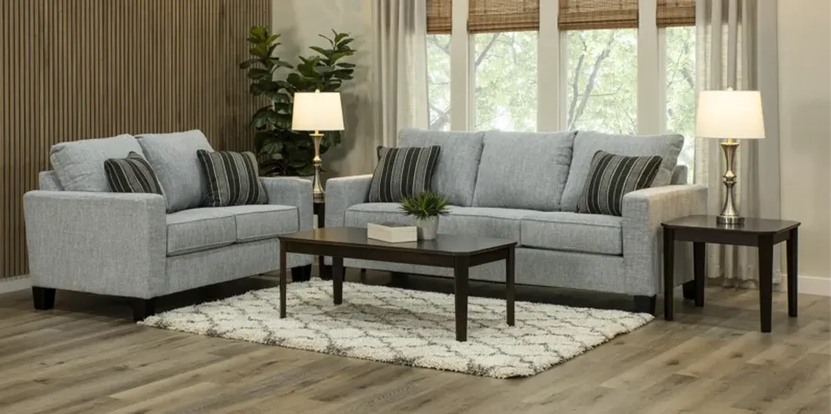 Paisley Light Gray 2 Piece Living Room Set