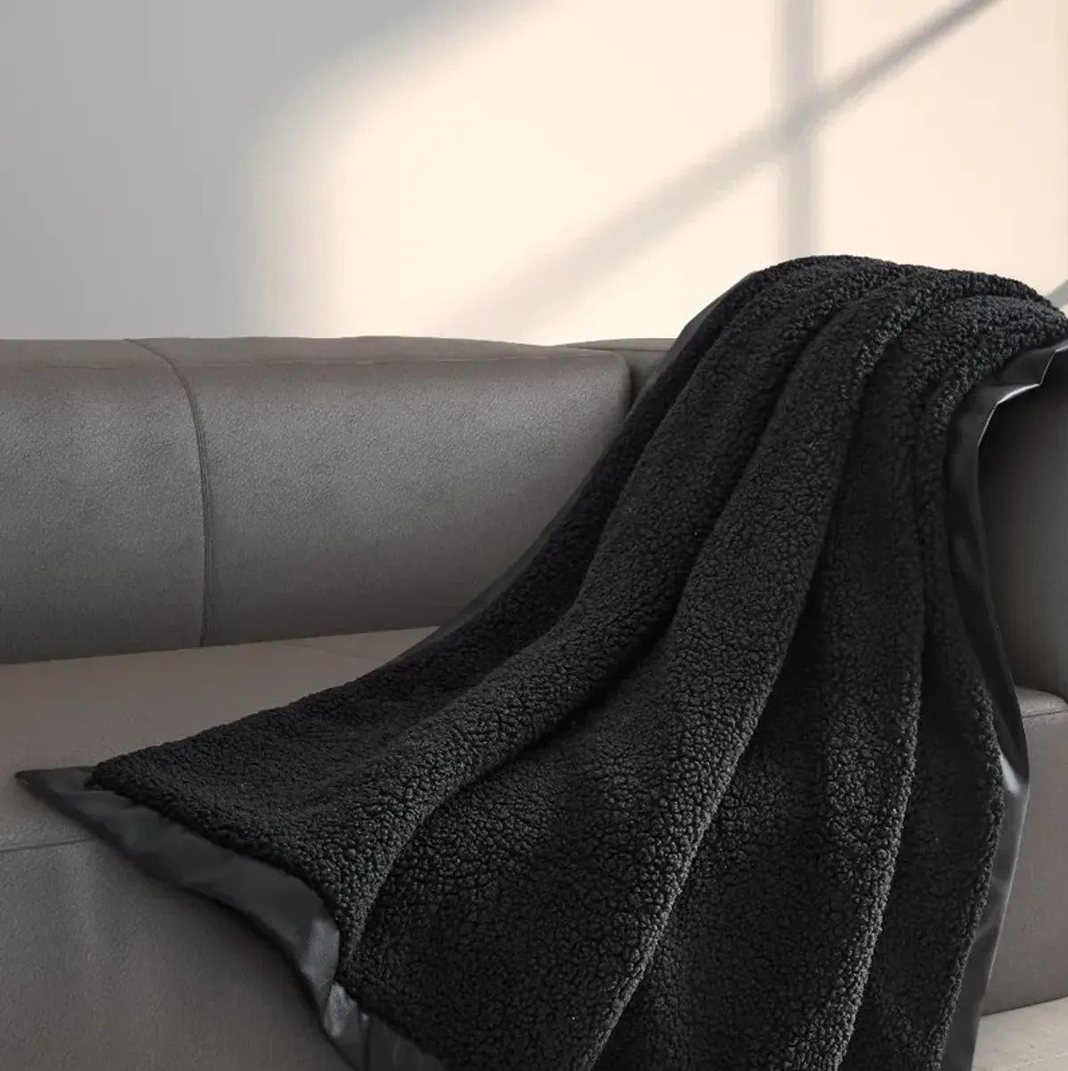 J. Queen Modern Varick Black Throw