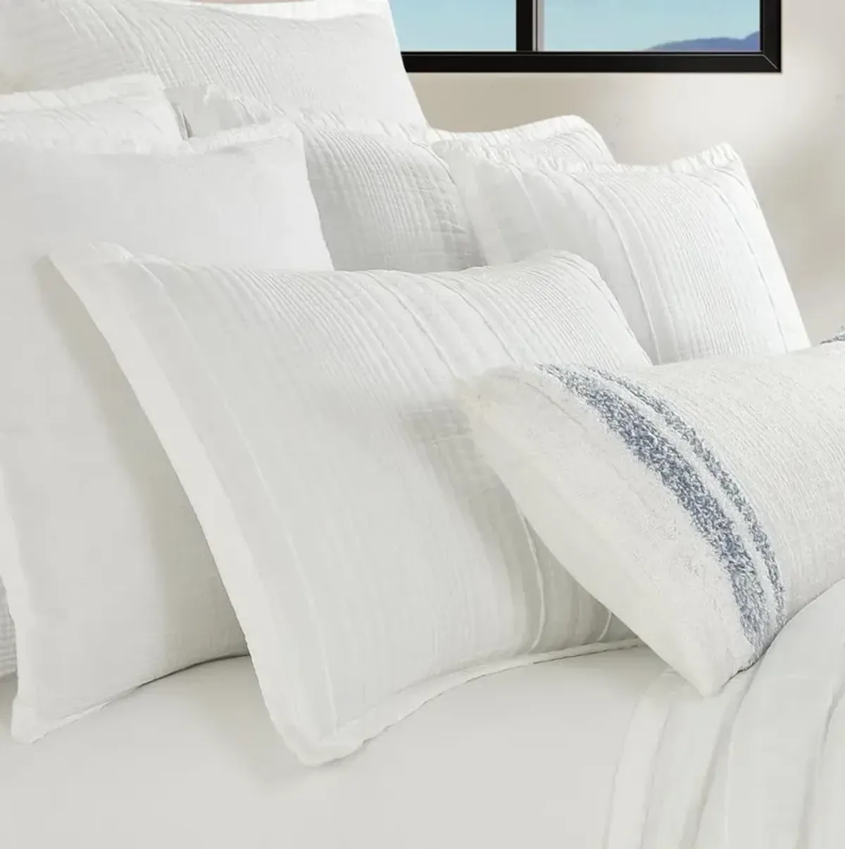 J. Queen Modern Brentwood White King Pillow Sham