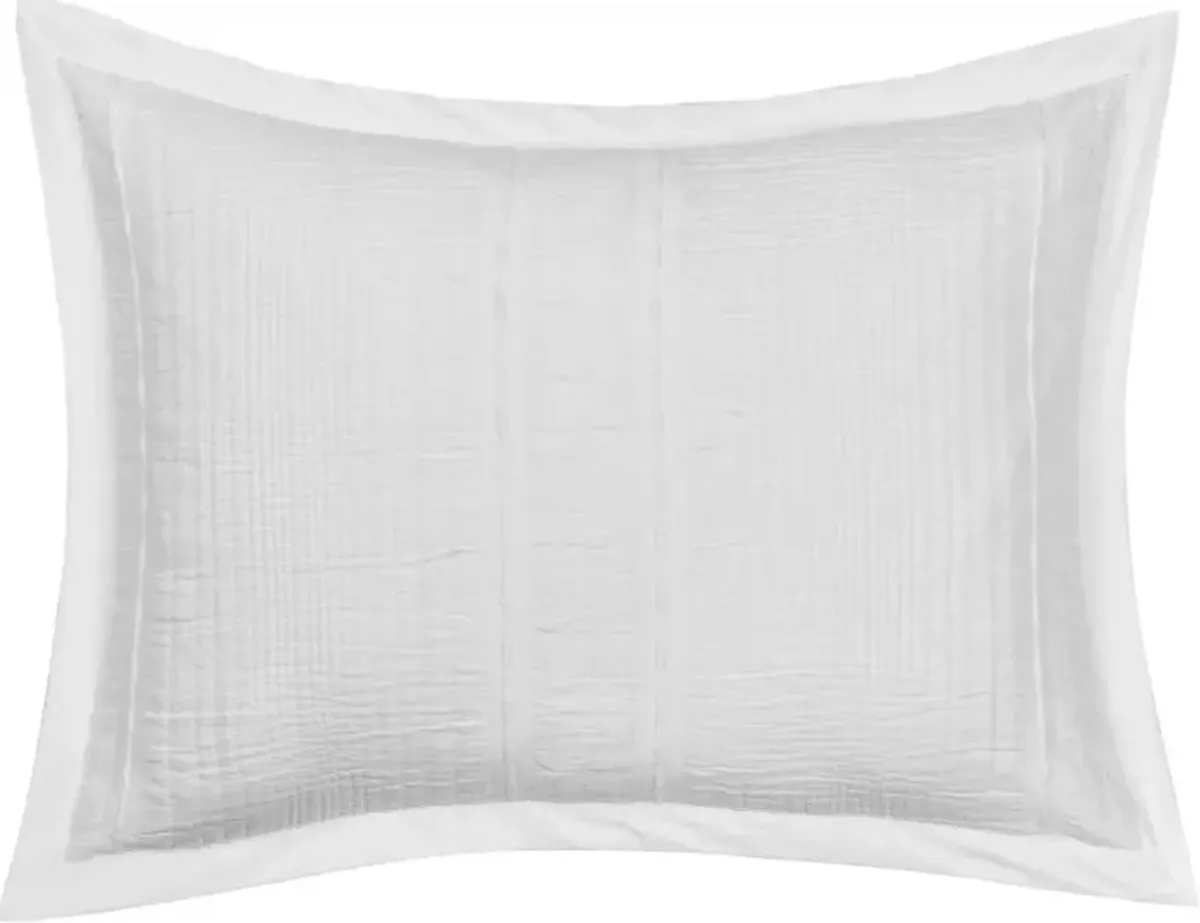 J. Queen Modern Brentwood White King Pillow Sham