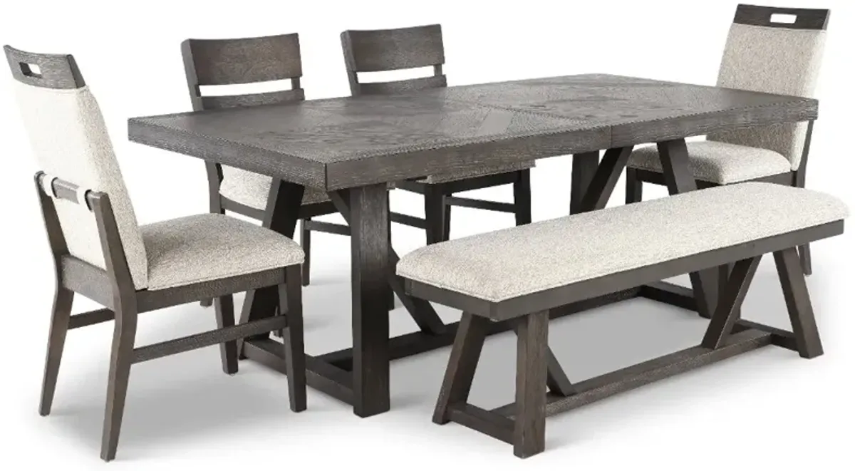 Hearst Reclaimed Brown 6 Piece Dining Set