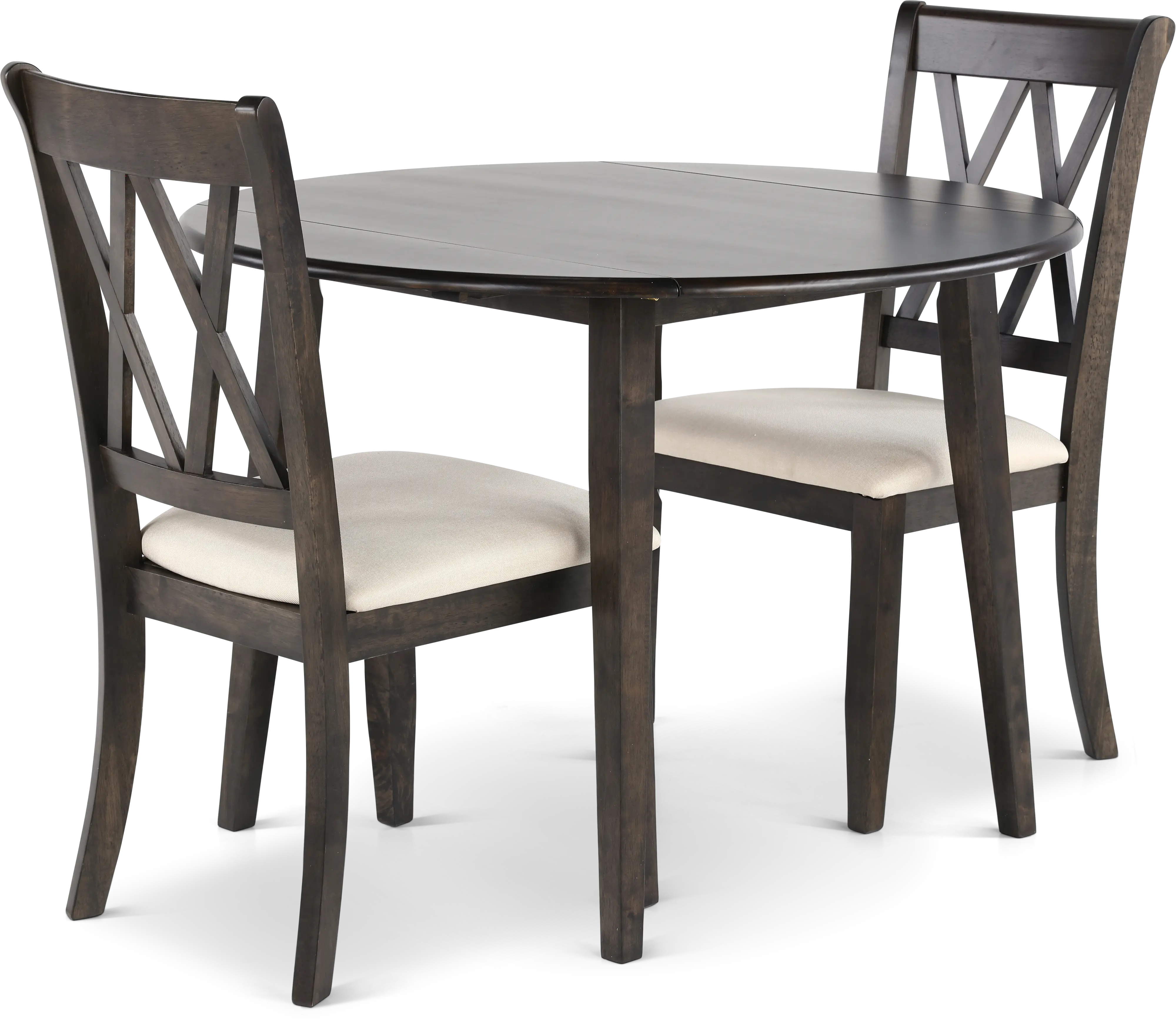 Lakewood Espresso Brown 3 Piece Dining Set