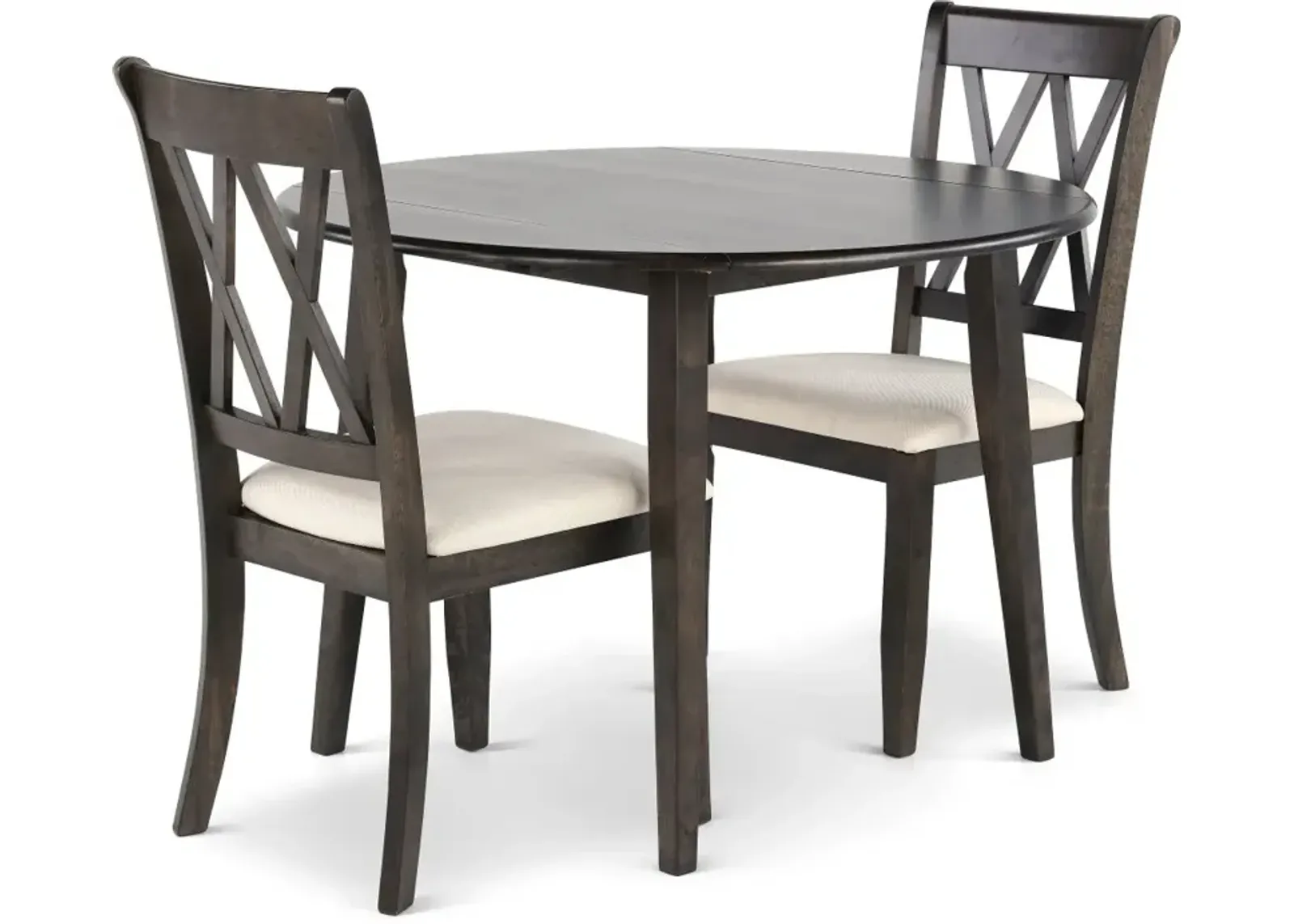 Lakewood Espresso Brown 3 Piece Dining Set