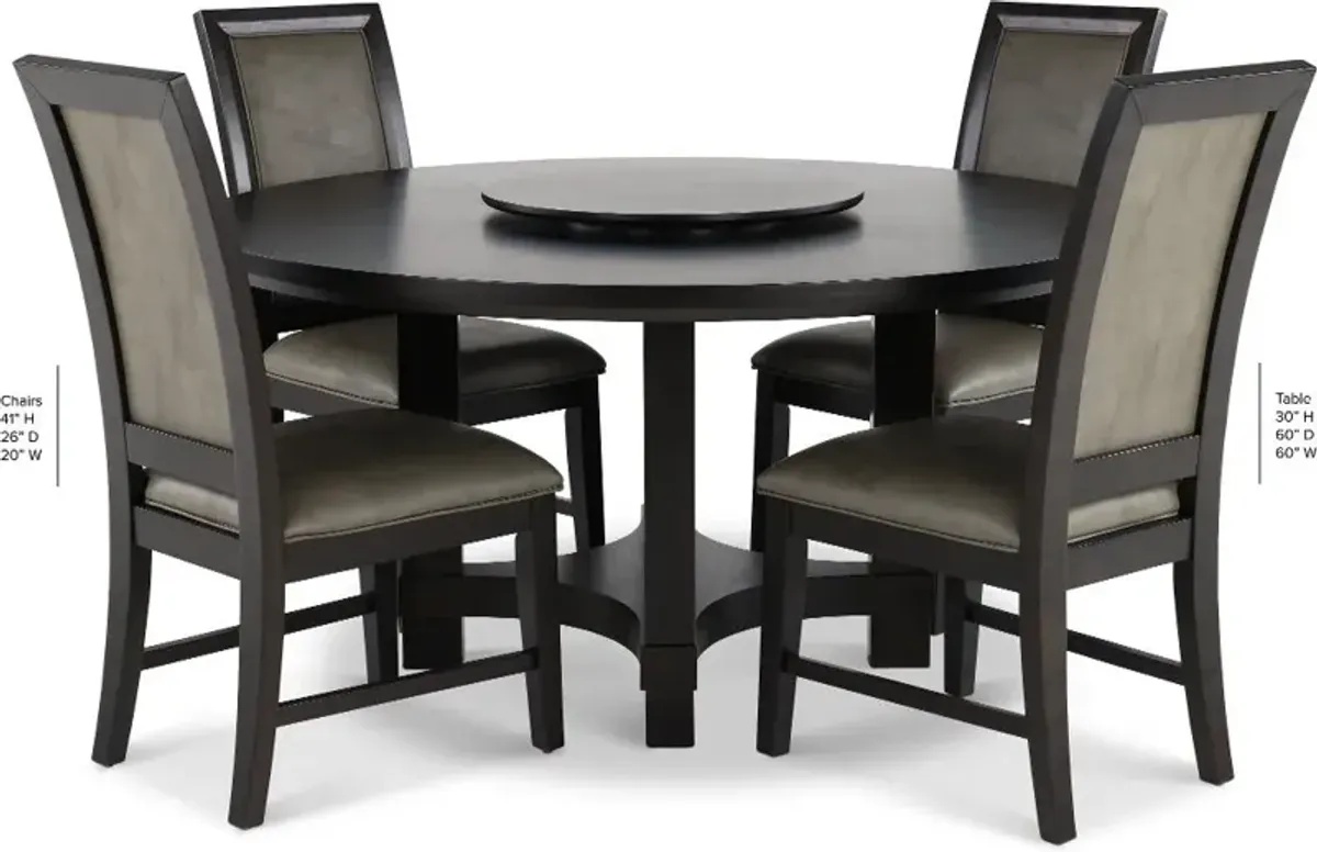 Jeffries Brown 5 Piece Dining Set