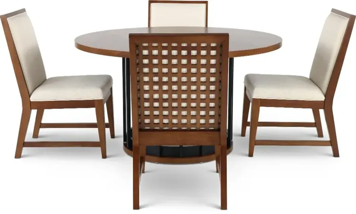 Midland Brown 5 Piece Dining Set