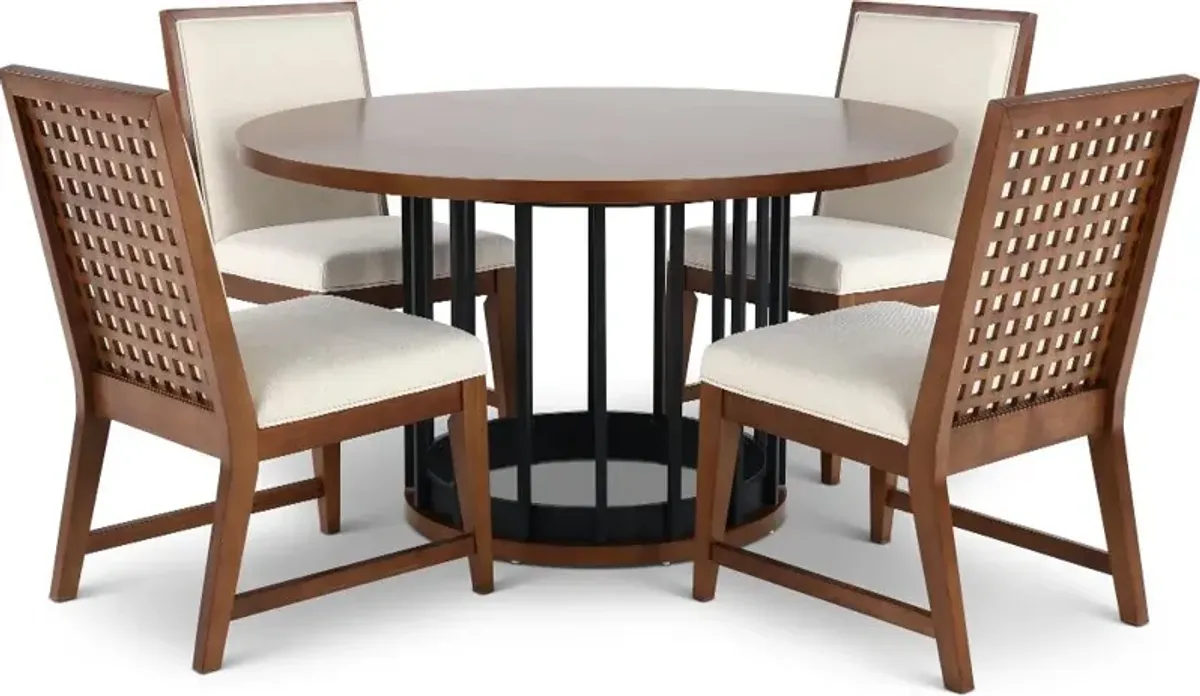 Midland Brown 5 Piece Dining Set