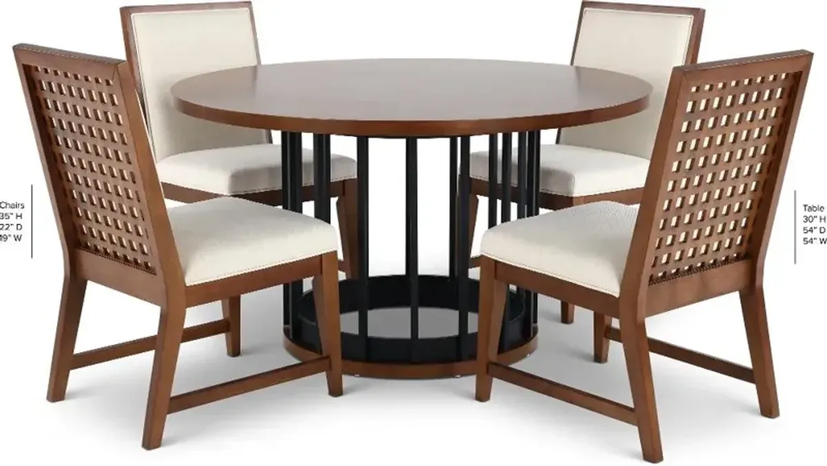 Midland Brown 5 Piece Dining Set