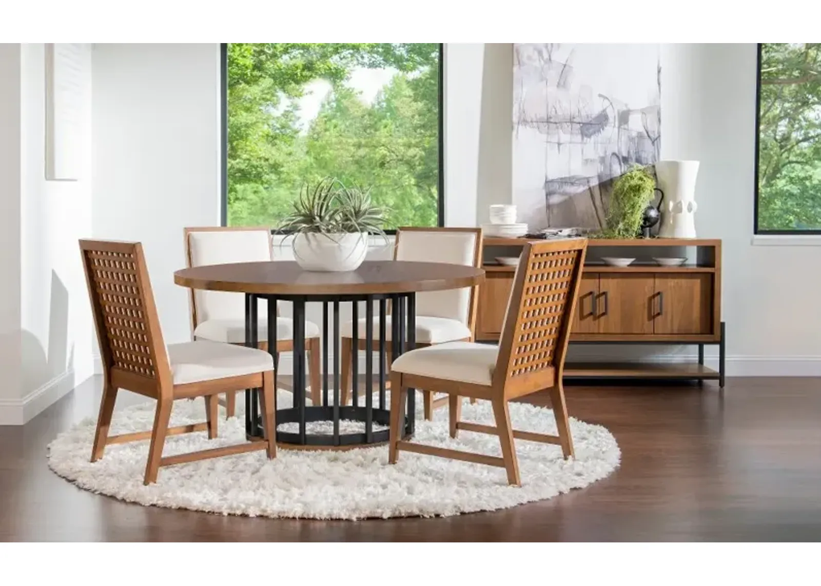 Midland Brown 5 Piece Dining Set