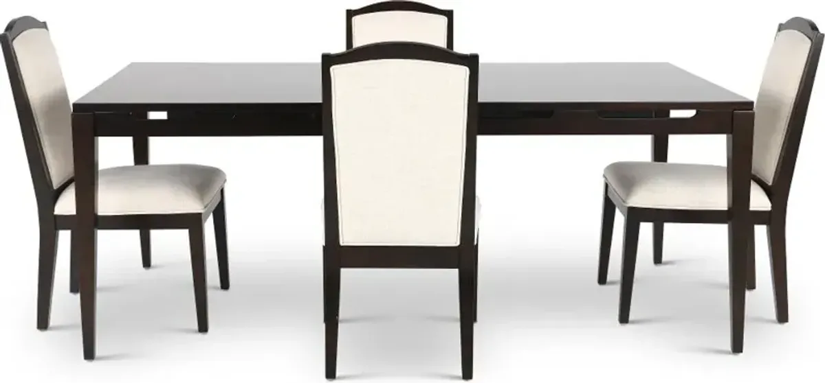 Sutton Dark Brown 5 Piece Dining Set