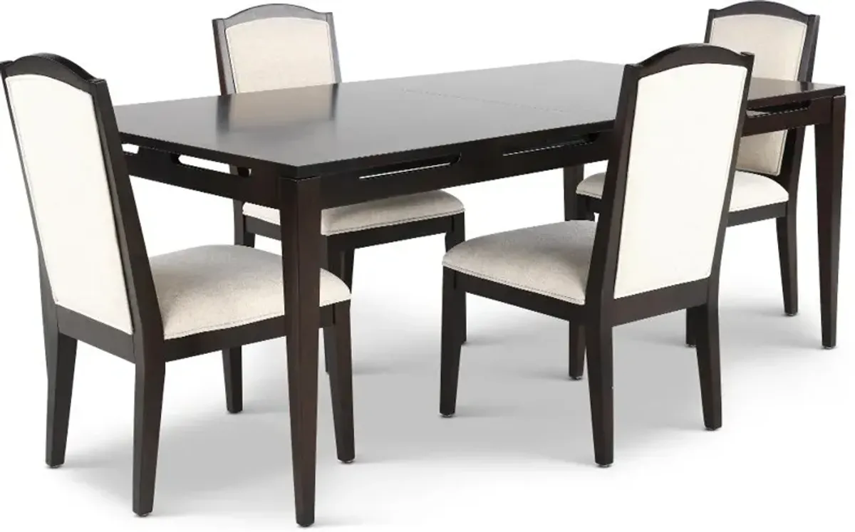 Sutton Dark Brown 5 Piece Dining Set