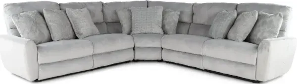 Majesty Gray 3 Piece Power Reclining Sectional
