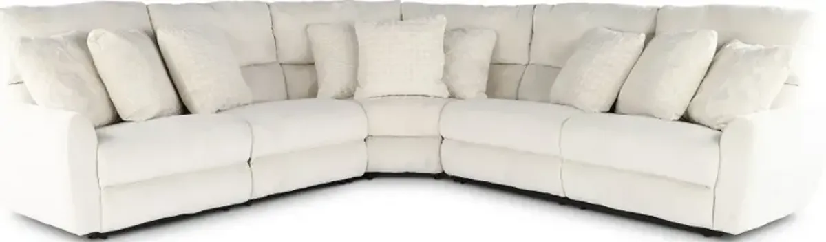 Majesty White 3-Piece Power Reclining Sectional